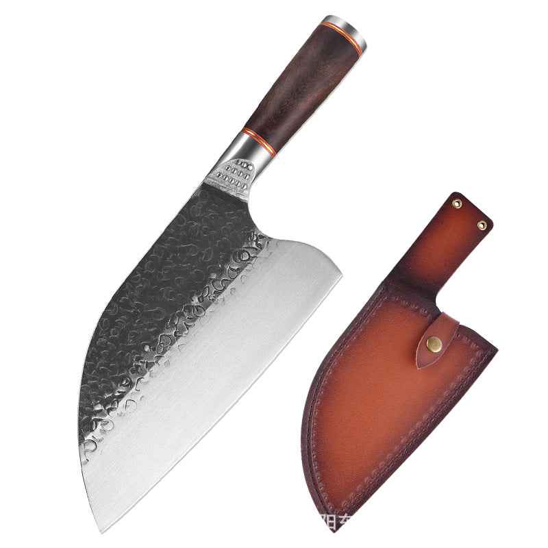 Sarah Express Premium Forged Damascus Pattern Chef Knife - Professional Stainless Steel Kitchen Cutlery Slicing Knife Blade Sheath
