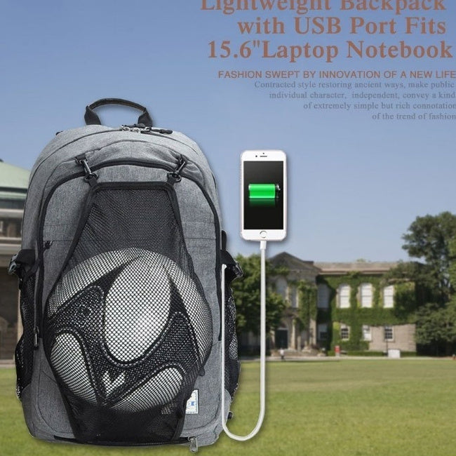 Sarah Express Anti-Theft USB Charging Laptop Backpack – Water-Resistant Nylon Travel Bag with Shoulder Straps