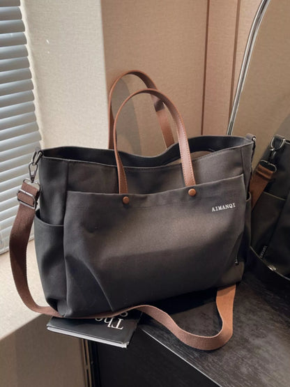 Sarah Express Women's Canvas Tote Crossbody Bag - Large Capacity Shoulder Handbag