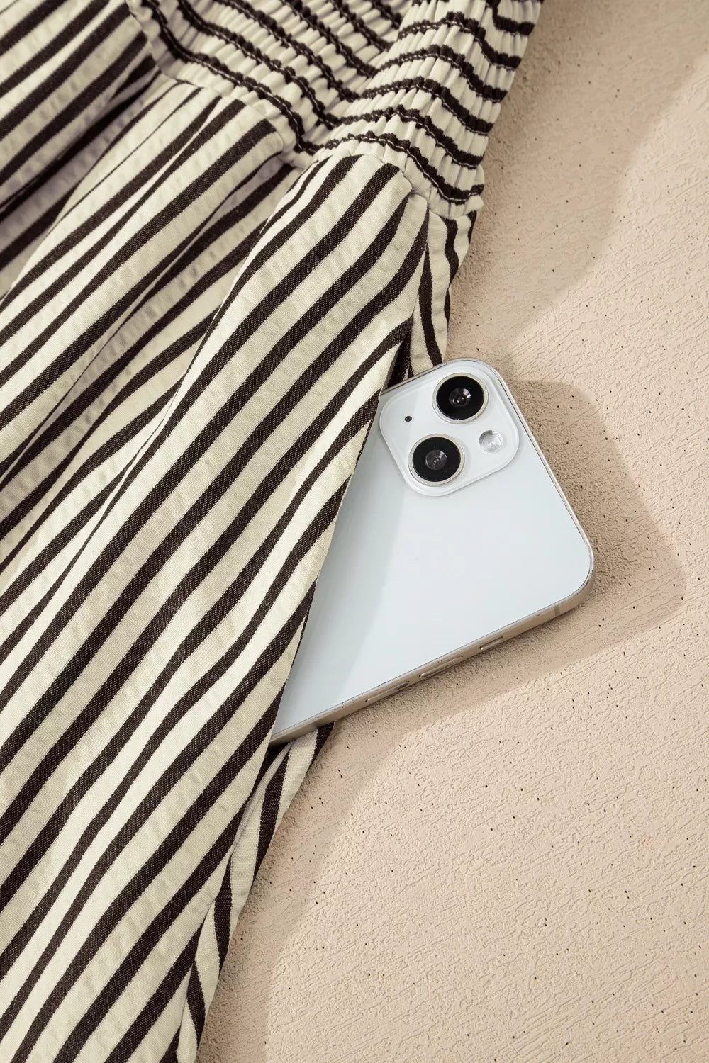 Sarah Express Women's Striped V-Neck Midi Dress - Zip Front Cinched Waist Dress