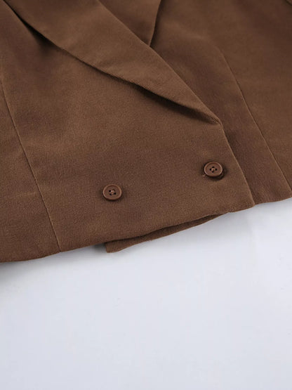 Sarah Express Women's Double-Breasted Blazer & Asymmetrical Skirt Set