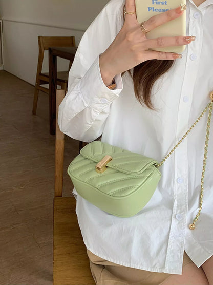 Sarah Express Women's Quilted Flap Chain Crossbody Bag