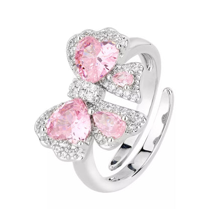 Sarah Express Women's Zircon Bow Bypass Ring