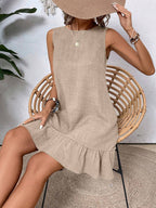 Sarah Express Ruffle Sleeveless Beach Dress Casual Summer Midi Dress