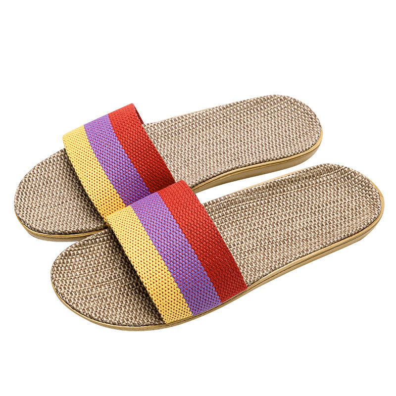Sarah Express Breathable Linen Slippers - Deodorizing Sweat-Absorbing Indoor Outdoor Slides