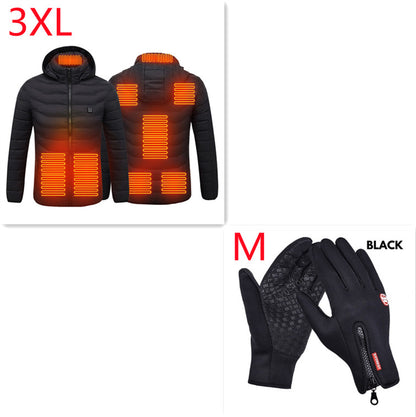 Sarah Express USB Heated Vest Jacket - Electric Thermal Heating Coat Winter Warmth Black Zone8 Set 3XL