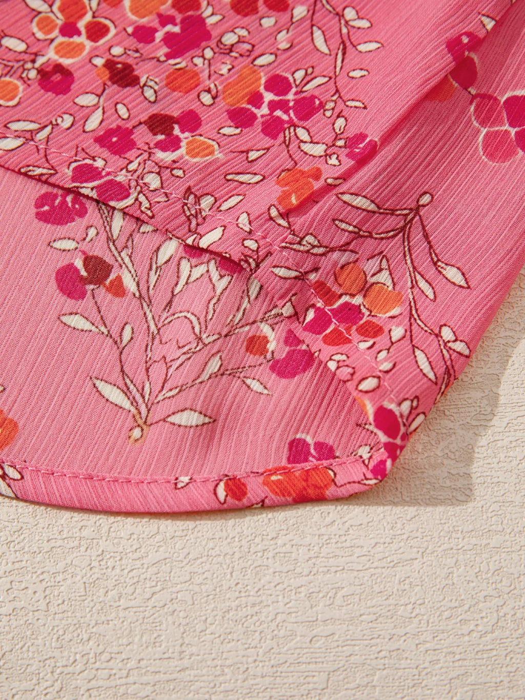 Sarah Express Women's Floral Print Lantern Sleeve Loose Shirt