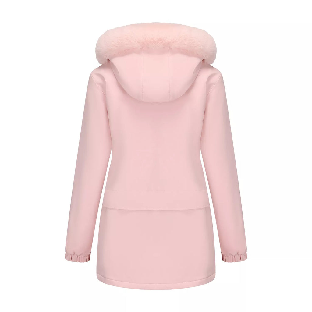 Trendsi Full Size Fur Hooded Warm Winter Parka Outerwear Plus Size