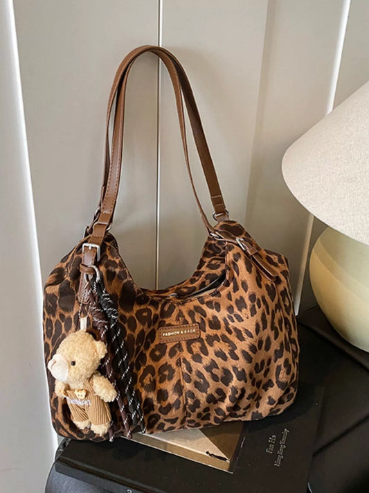 Sarah Express Women's Leopard Print Adjustable Strap Shoulder Bag Leopard ONESIZE