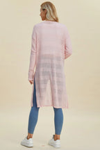Sarah Express Women’s Plus Size Open Front Longline Cardigan Sweater
