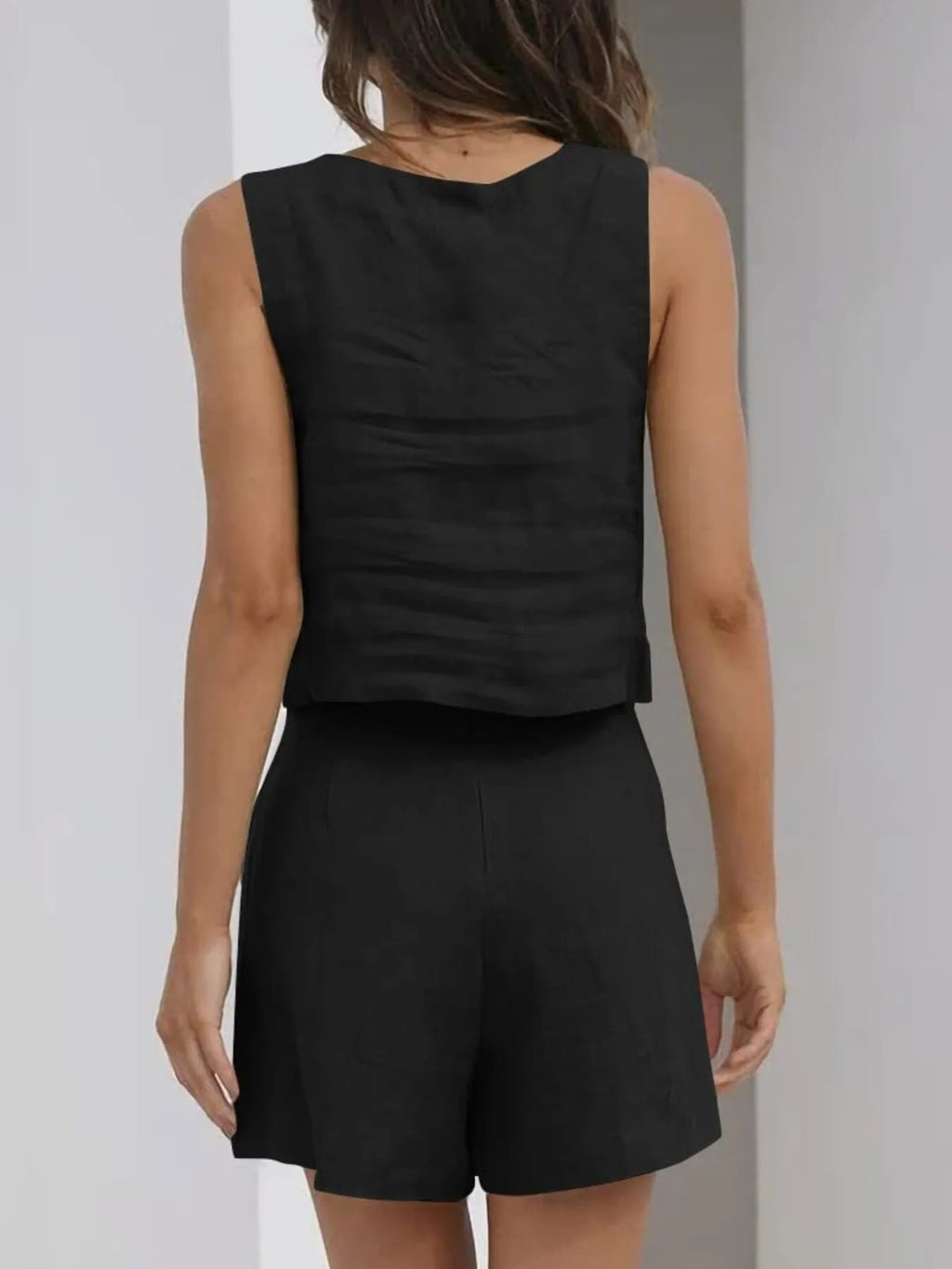 Sarah Express Women's Square Neck Tank and Shorts Set