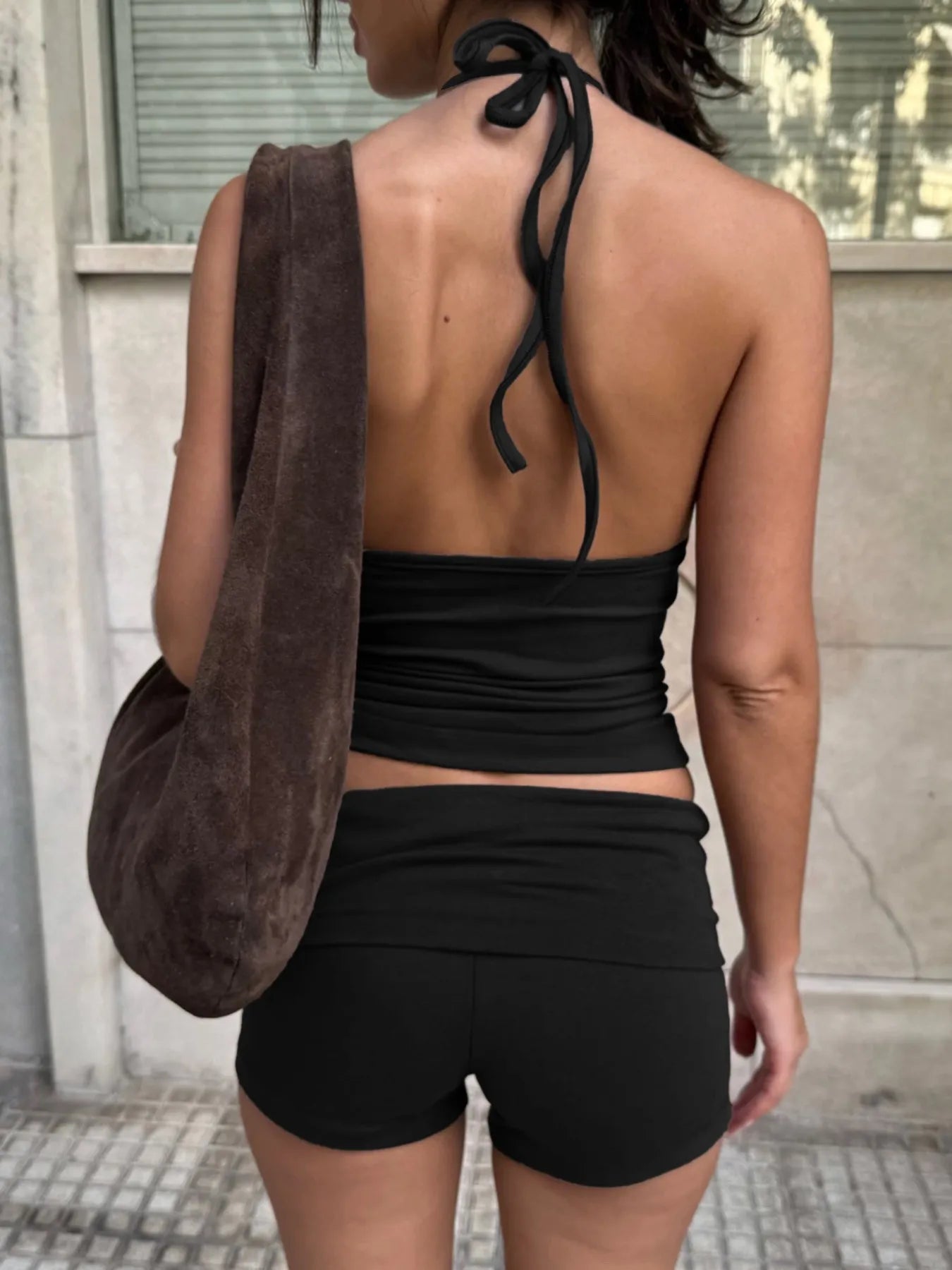 Sarah Express Women's Halter Neck Cami and Shorts Set