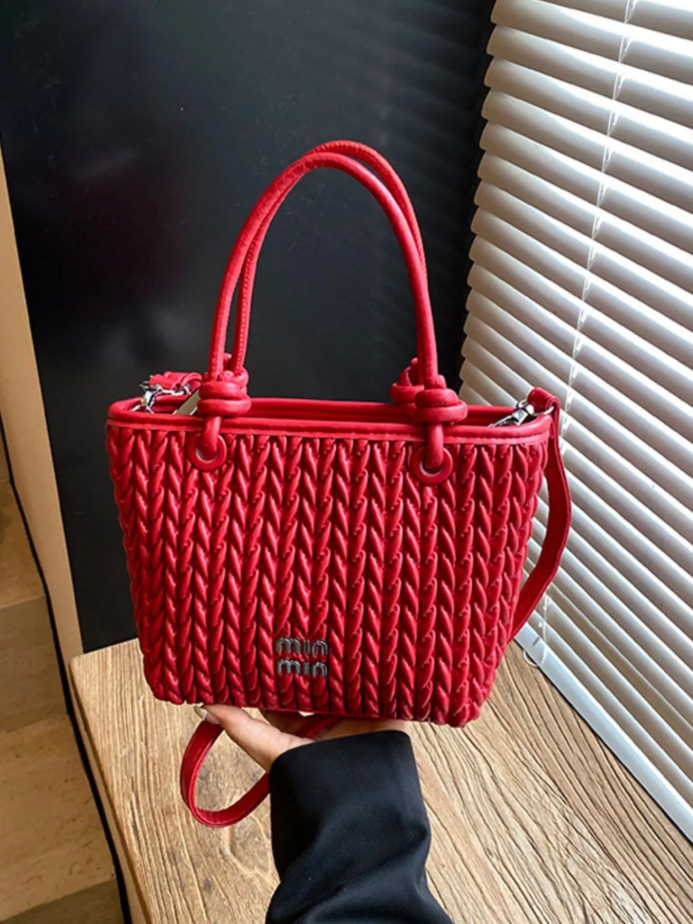 Sarah Express Women's Braided Leather Crossbody Bag - Small PU Leather Shoulder Purse