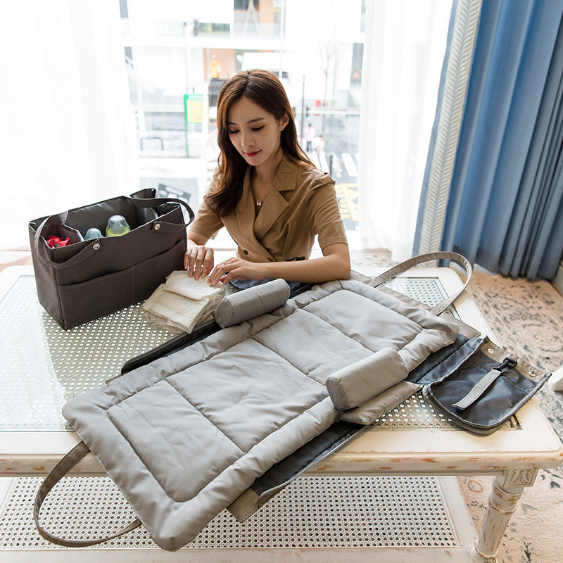 Large Capacity Diaper Bag - Foldable Travel Backpack for Mom & Baby