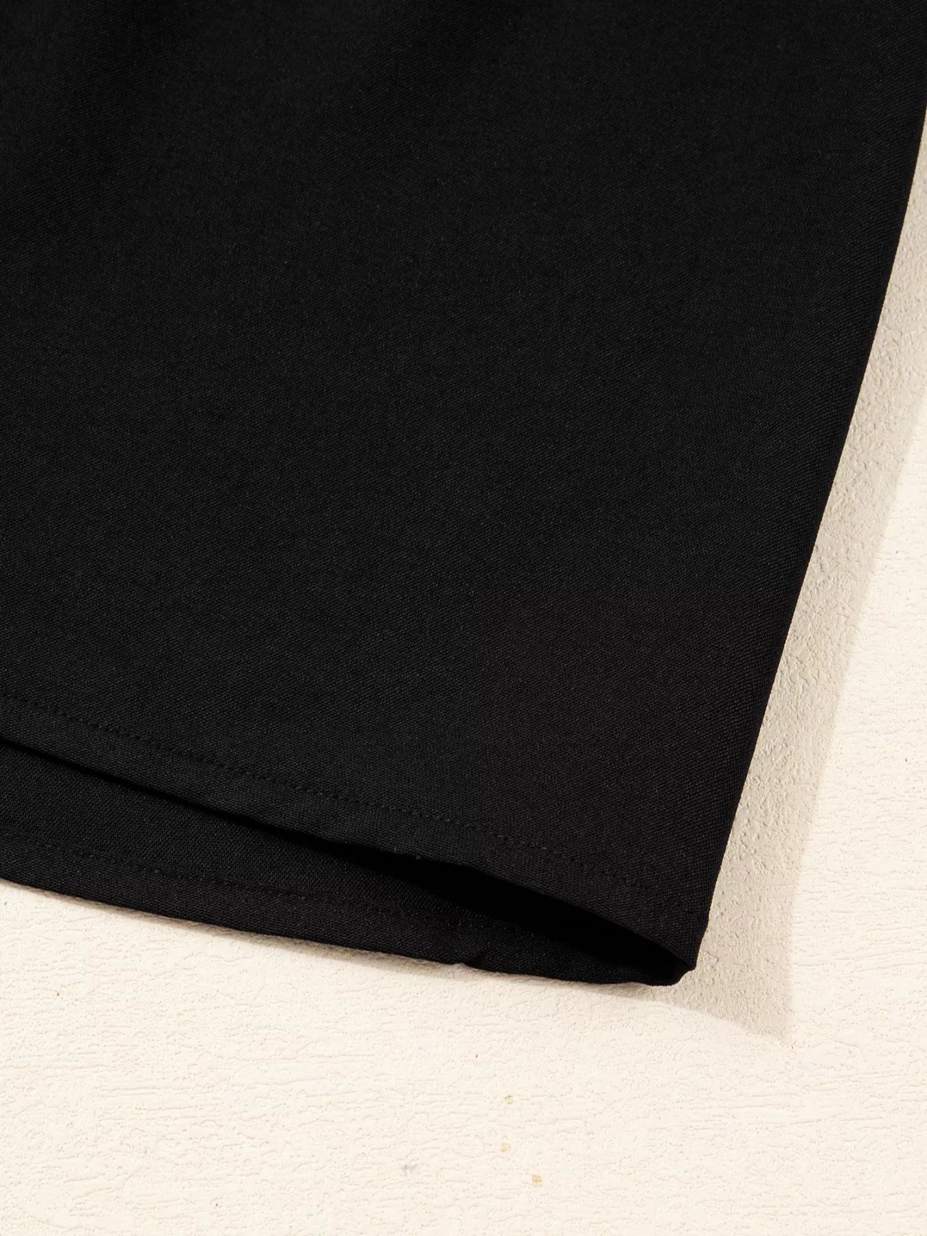 Sarah Express Women's Contrast Leopard Frilled Trim V Neck Bracelet Sleeve Midi Dress