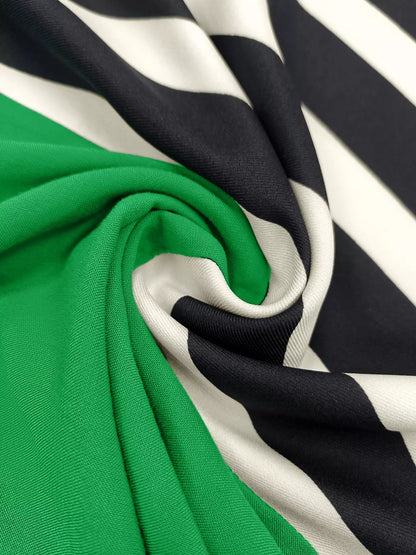 Sarah Express Women's Color Block Striped Long Sleeve Midi Dress with Belt