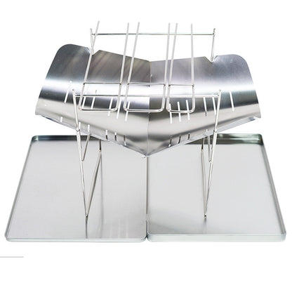 Portable Folding Camping Stove - Ultralight Wood Fire BBQ Cooking Grill for Outdoor Hiking