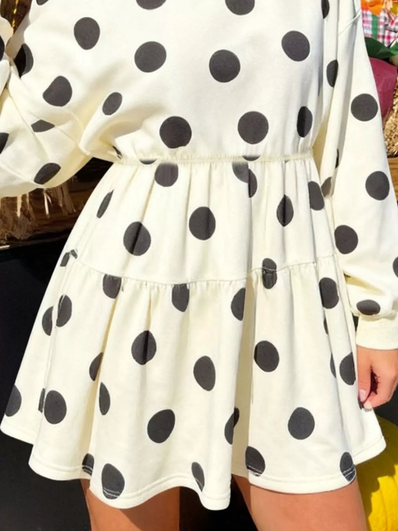 Sarah Express Women's Polka Dot Tiered Mini Dress