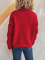 Sarah Express Women's Flower Button Up Long Sleeve Cardigan