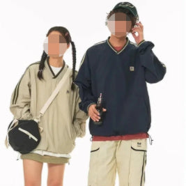 Sarah Express Harajuku Retro Oversized Pullover Sweater Unisex Street Style