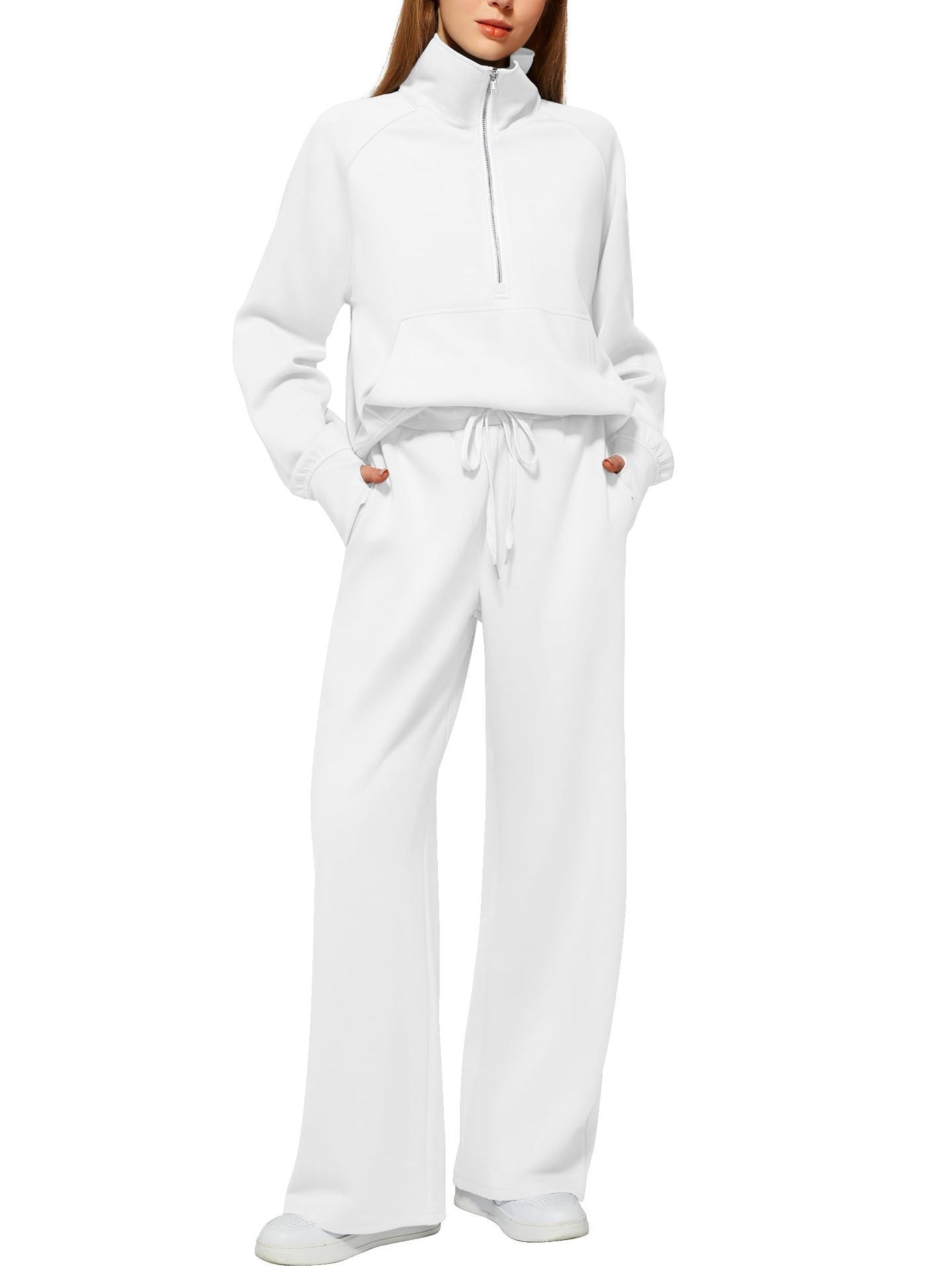 Sarah Express Women's Long Sleeve Sweater and Trousers Two-Piece Casual Lounge Set