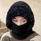 Sarah Express Women's Multifunctional Hat Scarf Combo Winter Windproof Neck Warmer Dome Crown