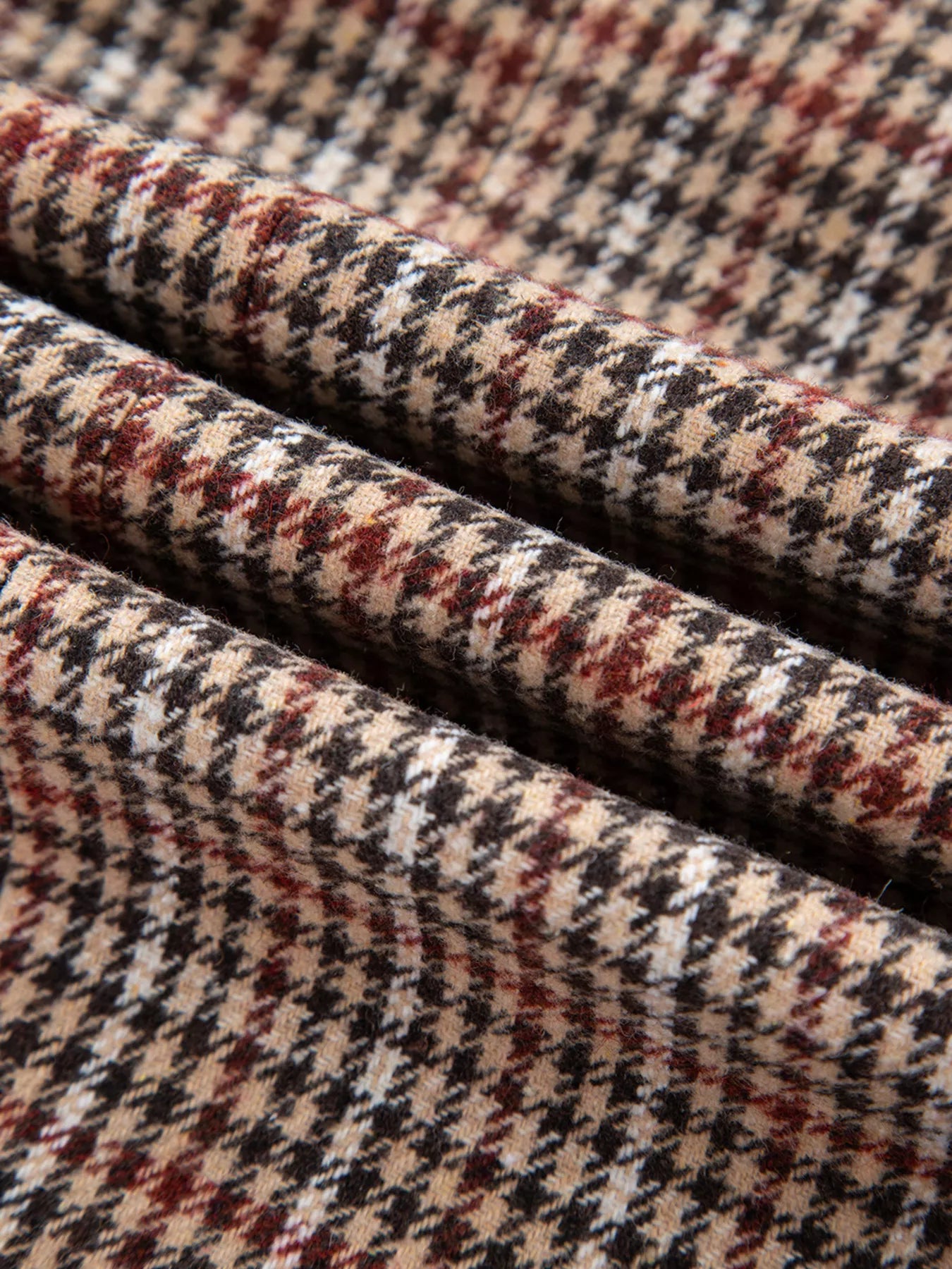 Sarah Express Women's Houndstooth Lapel Collar Blazer