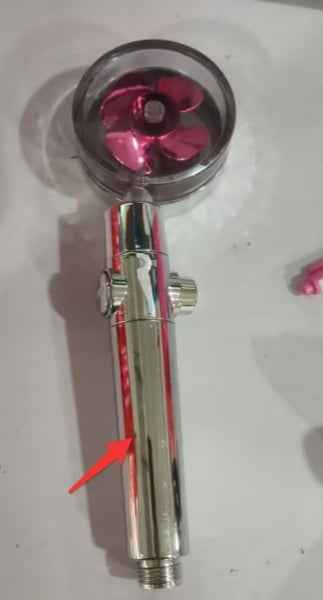 Sarah Express Turbo Propeller Shower Head - 360° High Pressure Water Saving Rainfall Showerhead Red1