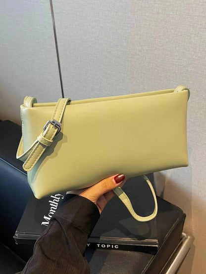 Sarah Express Women's Rectangular Crossbody Bag - Mini PU Leather Shoulder Bag Green ONESIZE