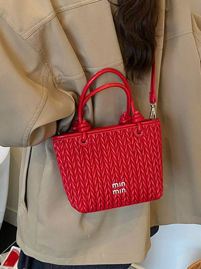 Sarah Express Women's Braided Leather Crossbody Bag - Small PU Leather Shoulder Purse