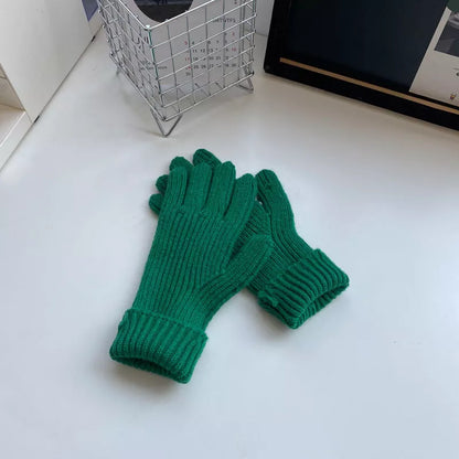 Sarah Express Women's Warm Knitted Winter Gloves Mars Green One Size