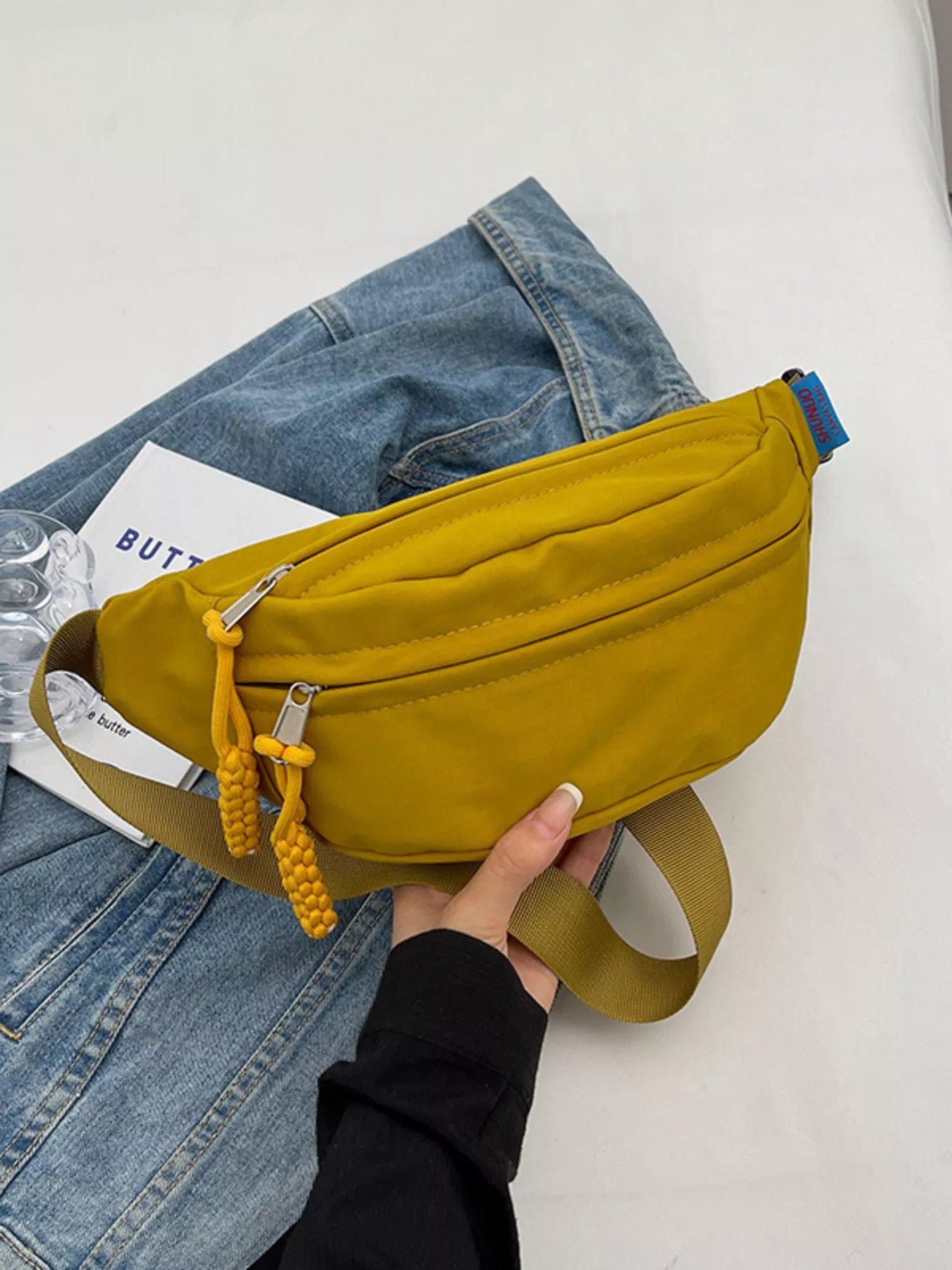 Sarah Express Women's Lightweight Crossbody Bag with Tassel Detail Yellow One Size