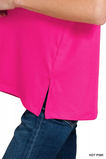 Sarah Express Women's Brushed Microfiber Top & Biker Shorts Set