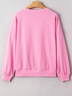 Sarah Express Women's USA Map Patched Long Sleeve Sweatshirt