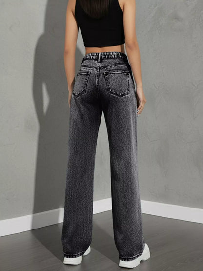 Sarah Express Women's High Waist Wide Leg Jeans