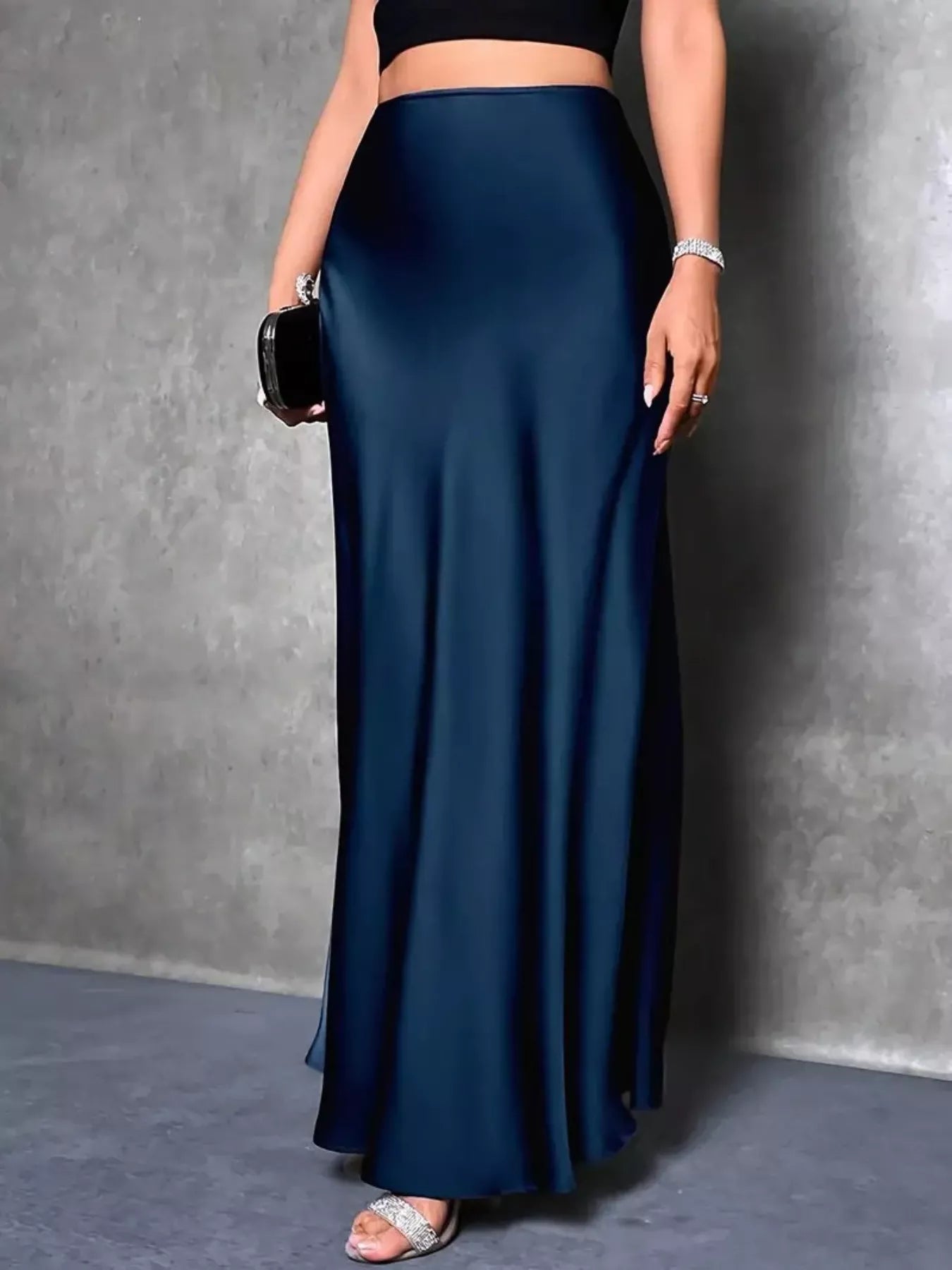 Sarah Express Women's Satin Maxi Skirt