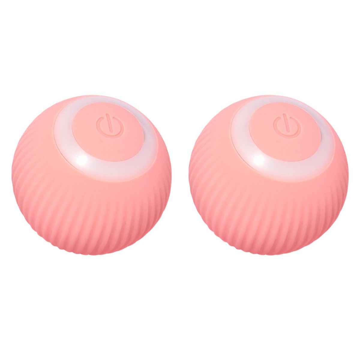 Sarah Express Smart Auto-Rolling Cat Toy Ball - Interactive Self-Rotating Pet Toy for Cats & Kittens 2pcs in Pink USB