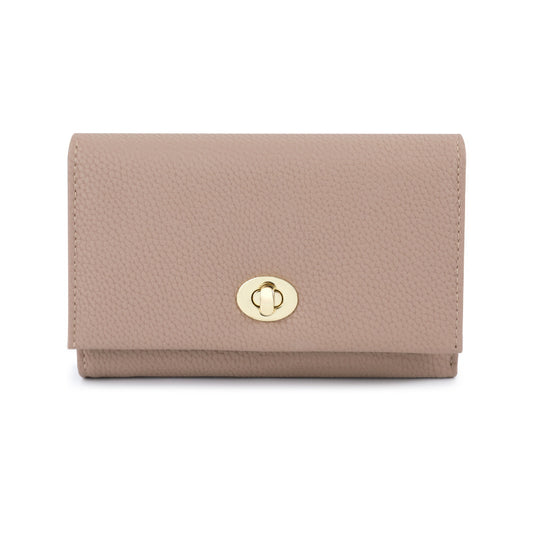 Sarah Express Women's PU Leather Wallet with Lock Closure | Influencer Style | Sarah Express Khaki