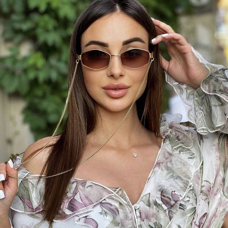 Sarah Express Women's Chain Detail Korean Style Sunglasses UV400 Protection