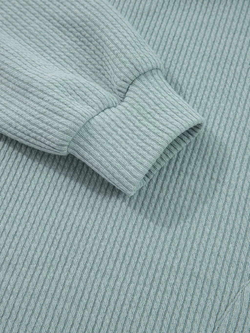 Sarah Express Women's Ribbed Drop Shoulder Knit Hoodie