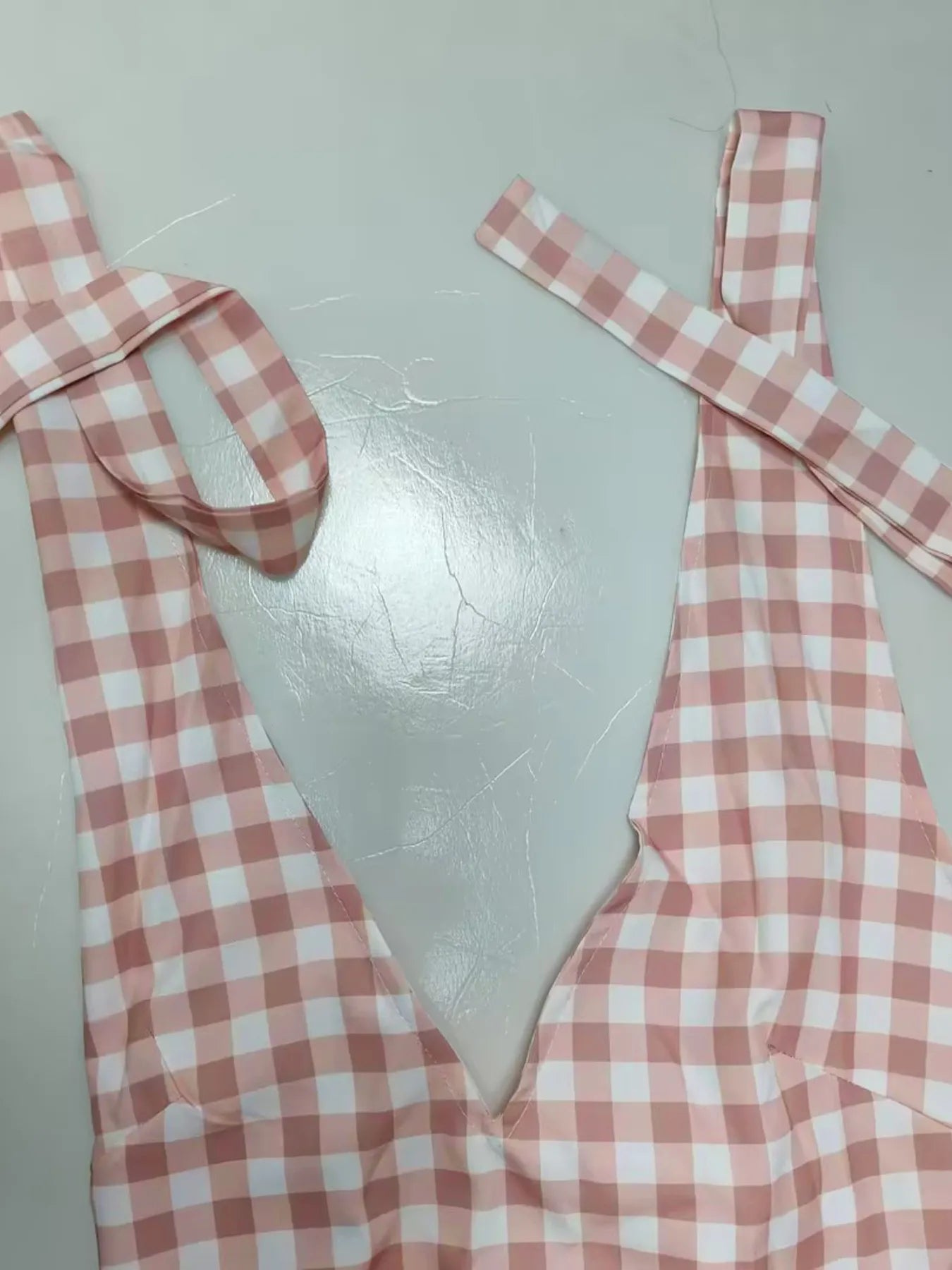 Sarah Express Women's Gingham Halter Neck Maxi Dress Plus Size