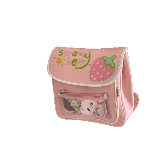 Sarah Express Japanese Anime Pain Bag Large Capacity PU Leather Backpack – Kawaii Campus Style