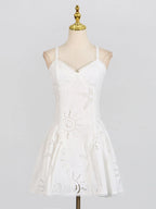 Sarah Express Women's Hollow Out Adjustable Strap Mini Dress