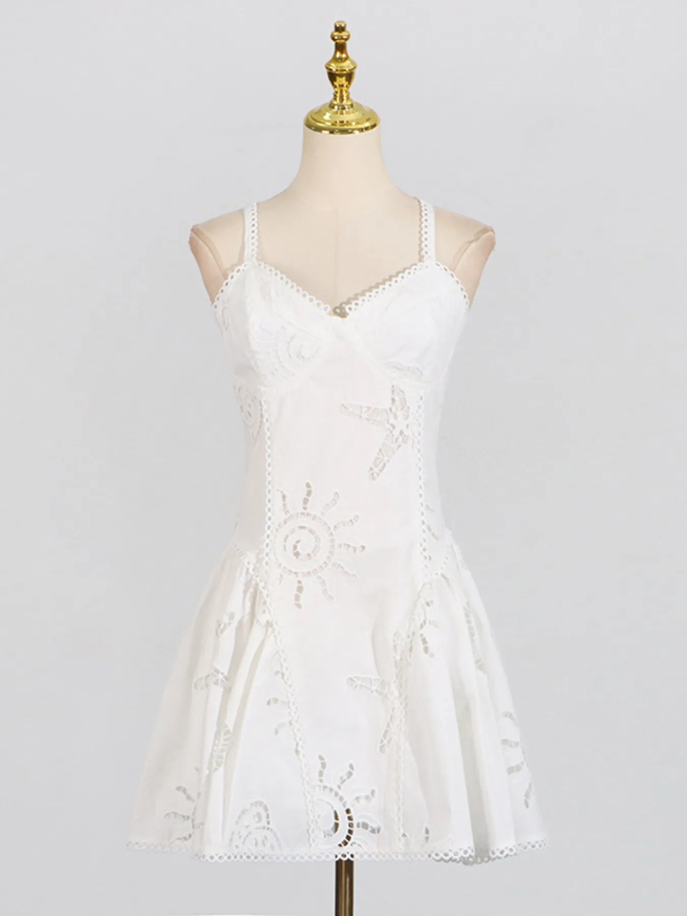 Sarah Express Women's Hollow Out Adjustable Strap Mini Dress