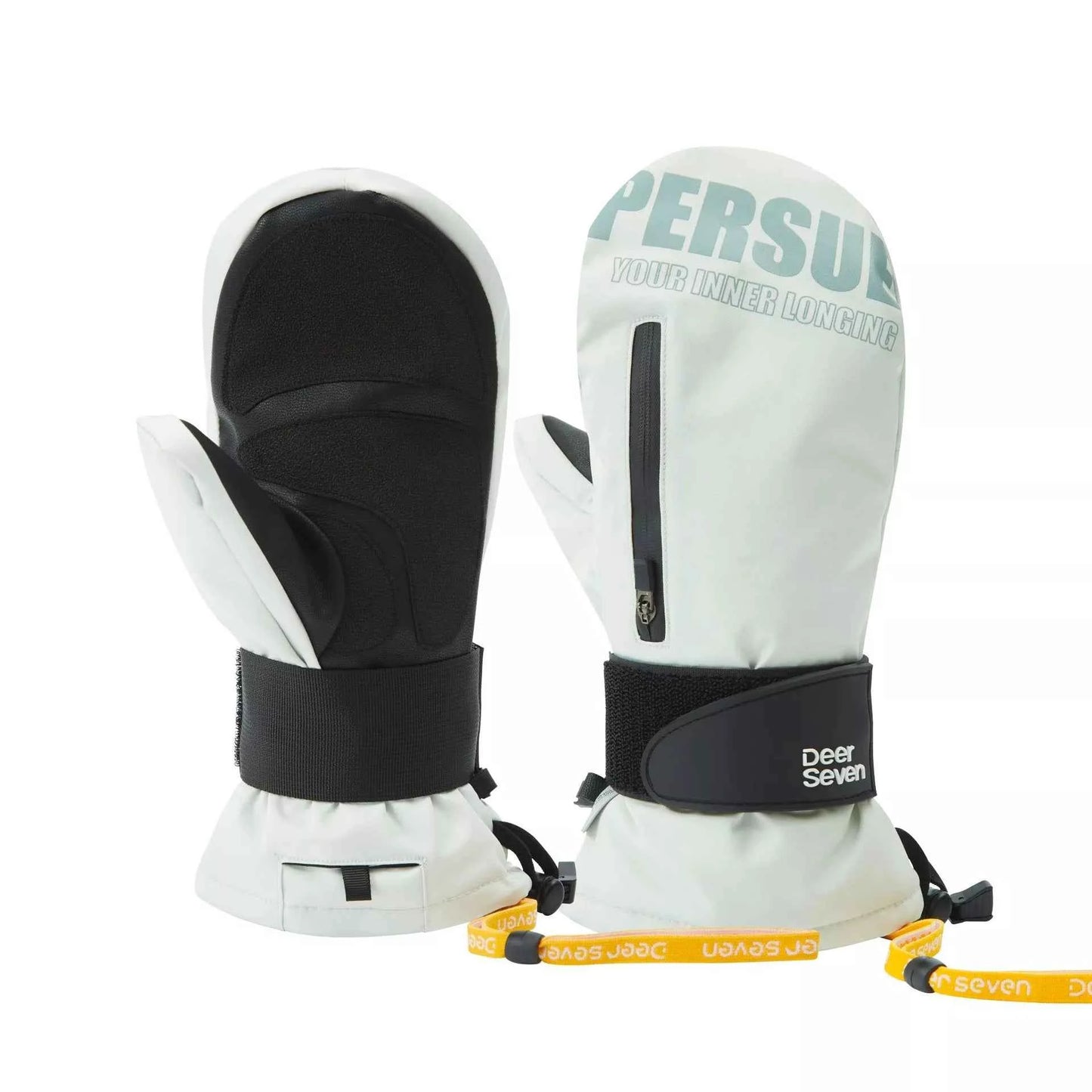 Sarah Express Women's Waterproof Ski Mittens - Insulated Winter Gloves for Snow Sports Light Gray One Size