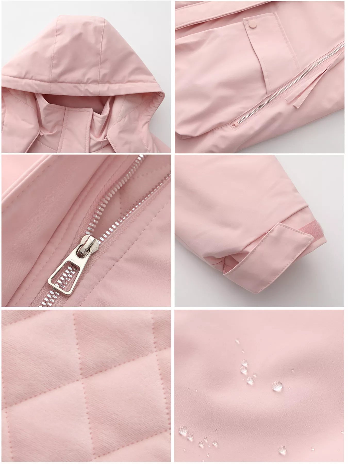 Sarah Express Women's Full Size Zip Up Hooded Parka Outerwear