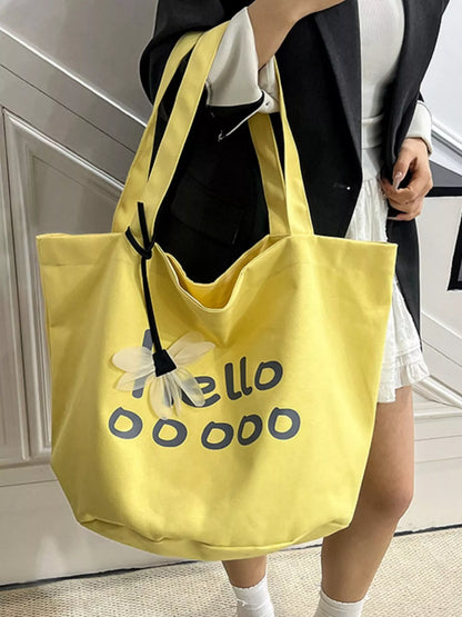 Sarah Express Women's Letter Canvas Tote Bag