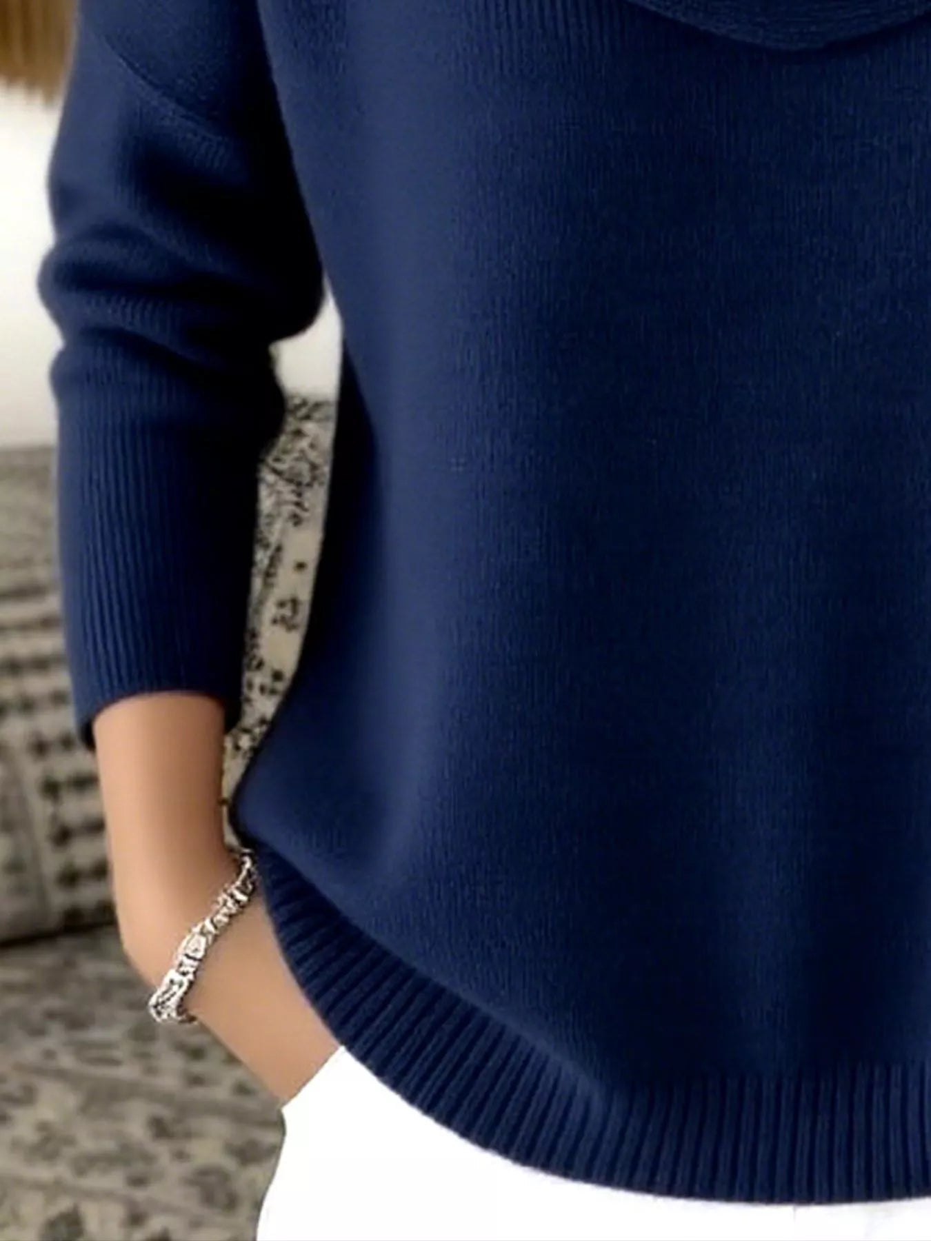 Sarah Express Women's Cowl Neck Solid Color Sweater Plus Size