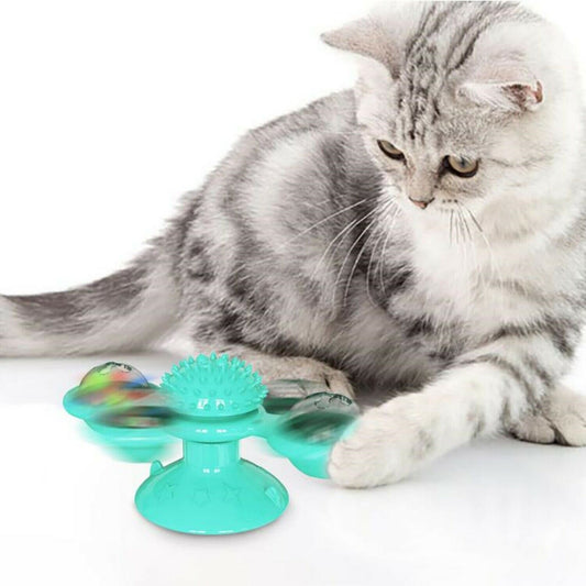 Sarah Express Interactive Windmill Cat Toy with LED & Catnip