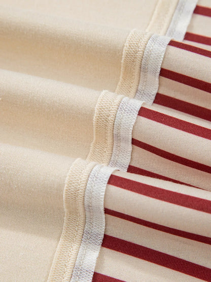 Sarah Express Women's Stripe Sleeve Patchwork Casual Sweatshirt